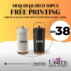 GOLD Dual Lid 316 S.Steel Bottle with Straw Handle – 500ml